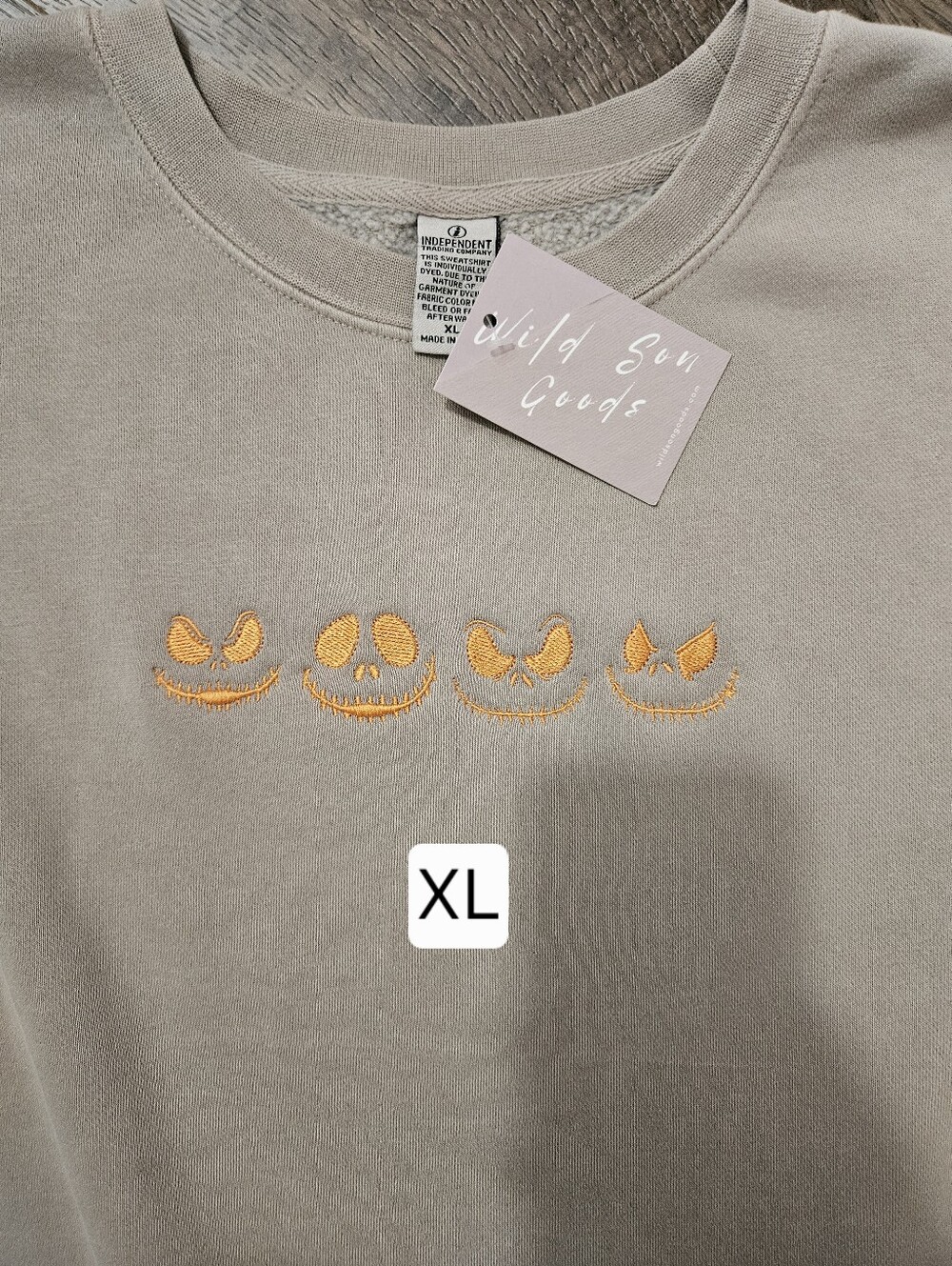 Independent Trading Company Crewneck Sweatshirt XL Jack Skellington